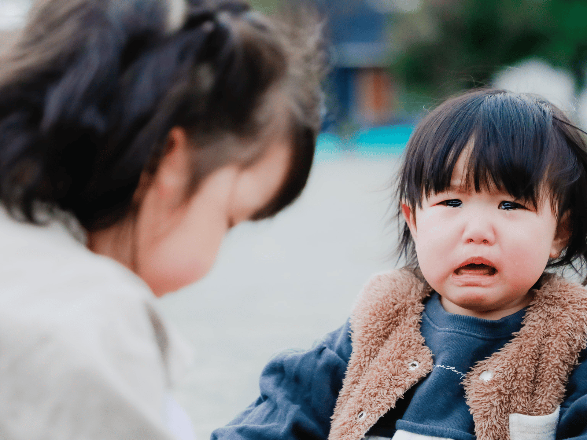 子どもに向き合う保護者