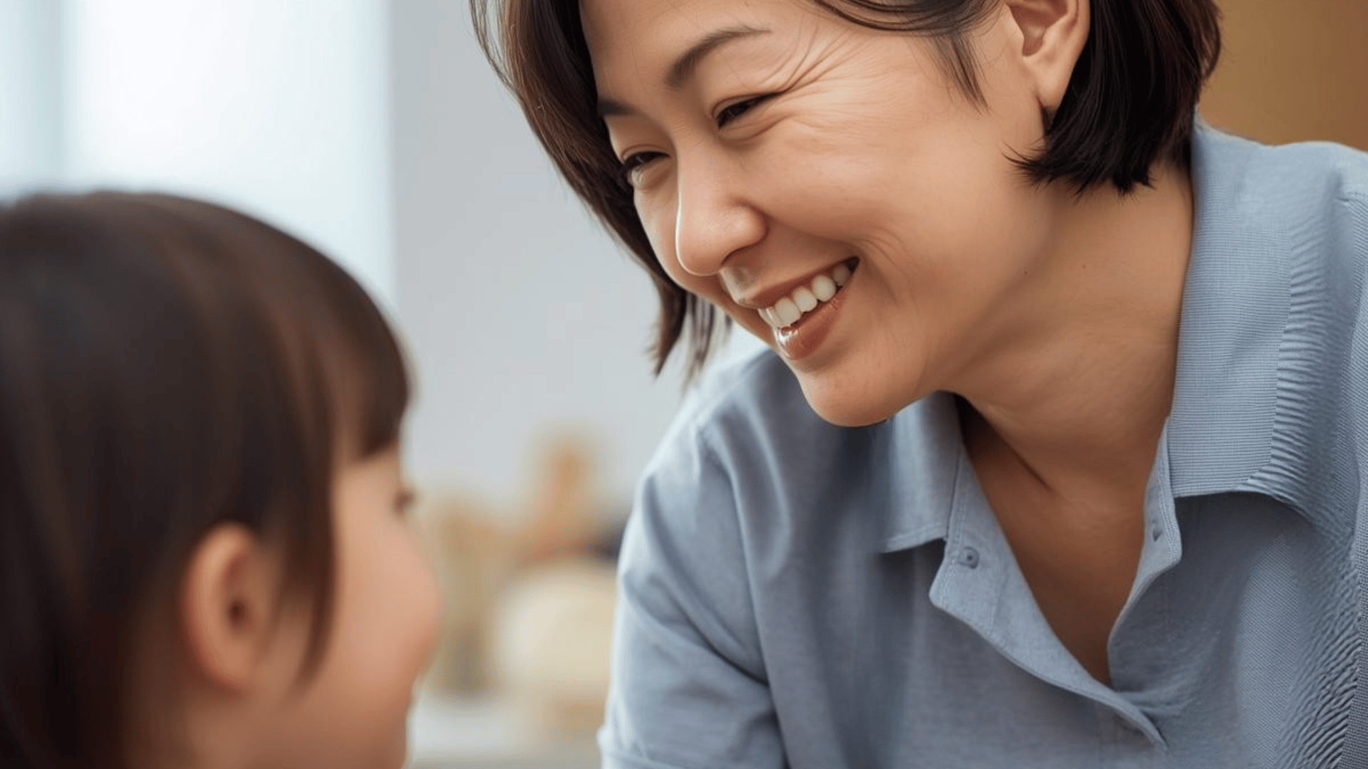 看護師とお子さまのようす